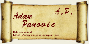 Adam Panović vizit kartica